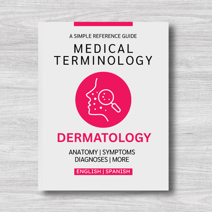 Dermatology Medical Terminology: A Simple Reference Guide (English & Spanish)