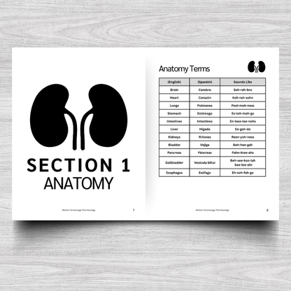 Pharmacology Medical Terminology: A Simple Reference Guide (English & Spanish)