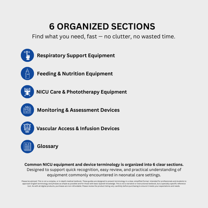 Types of NICU Equipment & Devices Cheat Sheets (Digital Download)