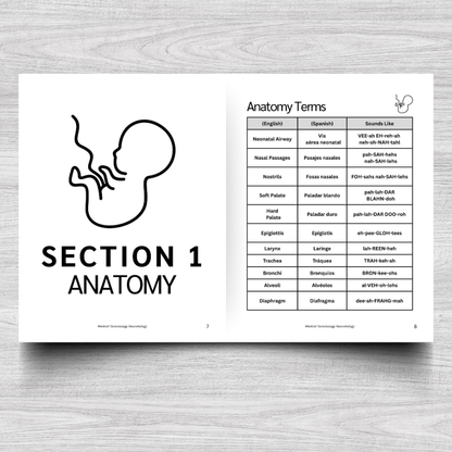 Neonatology Medical Terminology: A Simple Reference Guide (English & Spanish)