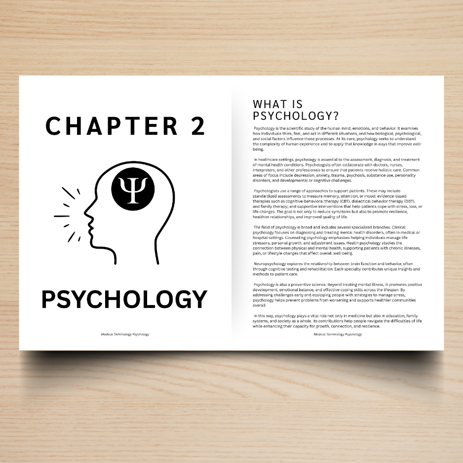 Mental Health & Administration Medical Terminology Guide (English & Spanish): The Complete Series Guide | Volume 6