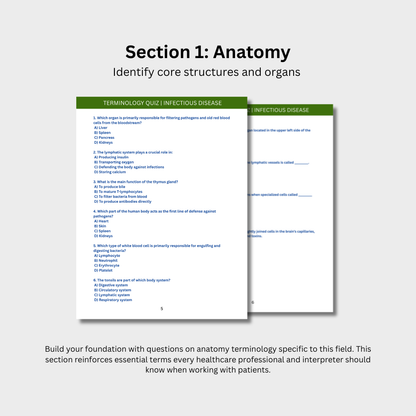 Infectious Disease Terminology Quiz (Digital Download)