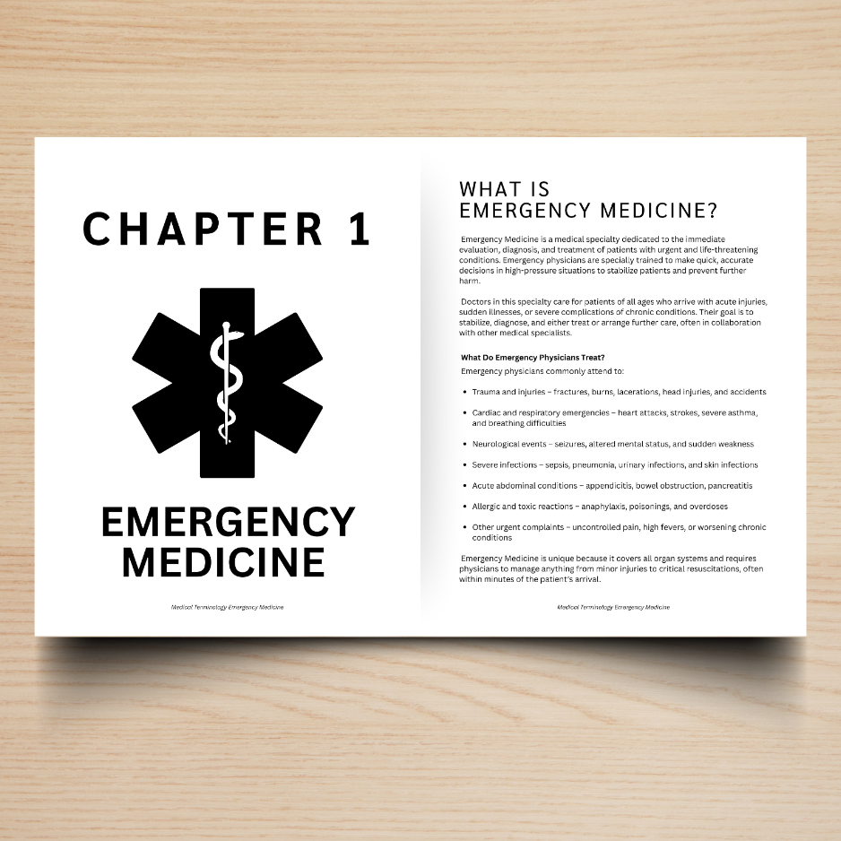 Emergency & Critical Care Medical Terminology Guide (English & Spanish): The Complete Series Guide | Volume 1