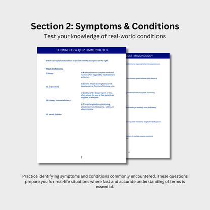 Immunology Terminology Quiz (Digital Download)