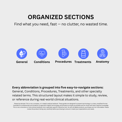 Pediatrics Medical Abbreviations Cheat Sheets (Digital Download)