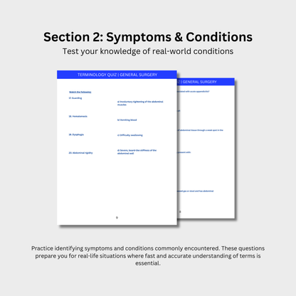 General Surgery Terminology Quiz (Digital Download)