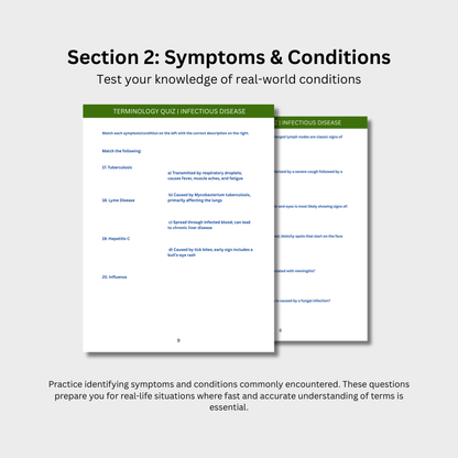 Infectious Disease Terminology Quiz (Digital Download)