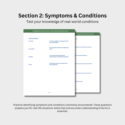 Gastroenterology Terminology Quiz (Digital Download)