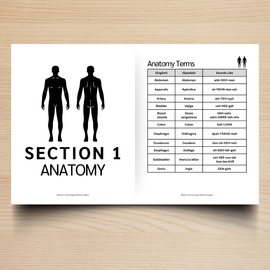 Surgical Specialties Medical Terminology Guide (English & Spanish): The Complete Series Guide | Volume 2