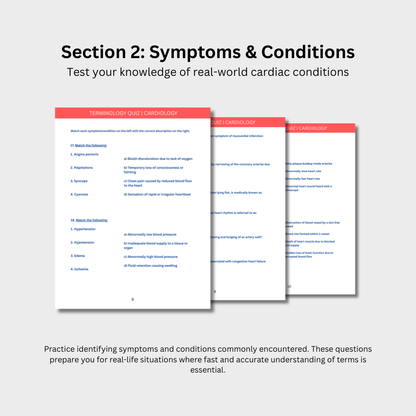Cardiology Terminology Quiz (Digital Download)