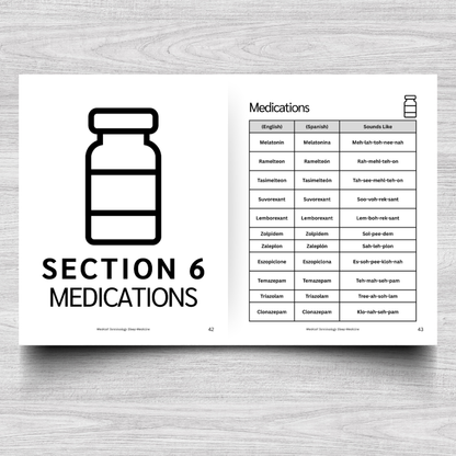 Sleep Medicine Medical Terminology: A Simple Reference Guide (English & Spanish)