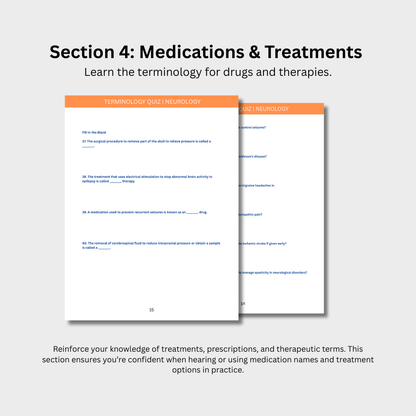 Neurology Terminology Quiz (Digital Download)