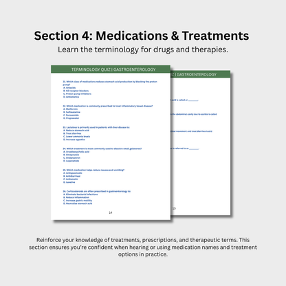 Gastroenterology Terminology Quiz (Digital Download)