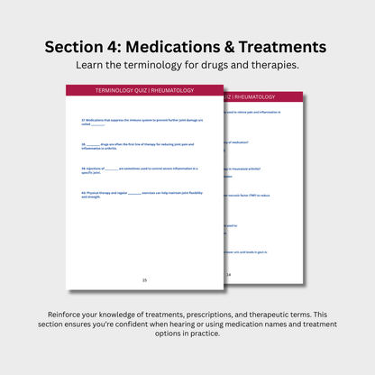 Rheumatology Terminology Quiz (Digital Download)