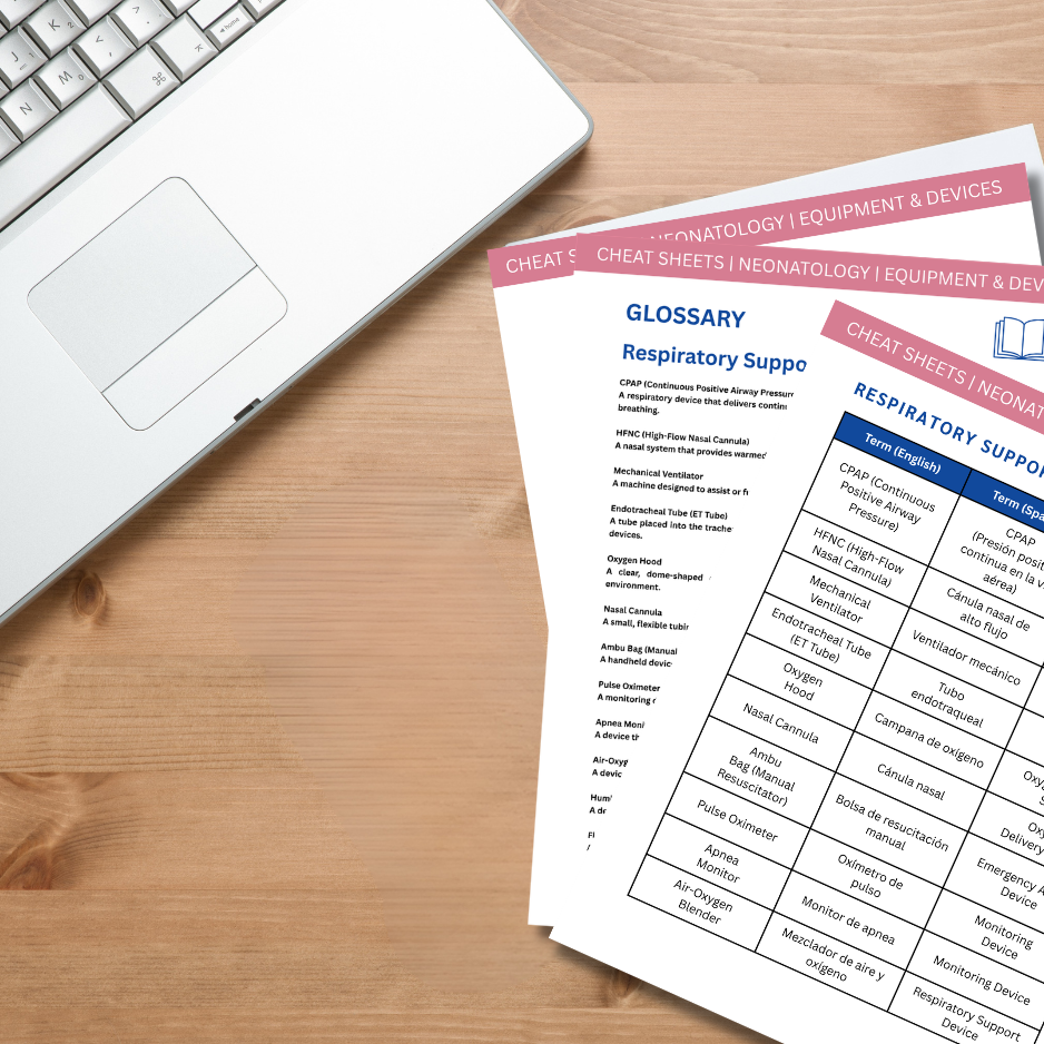 Types of NICU Equipment & Devices Cheat Sheets (Digital Download)