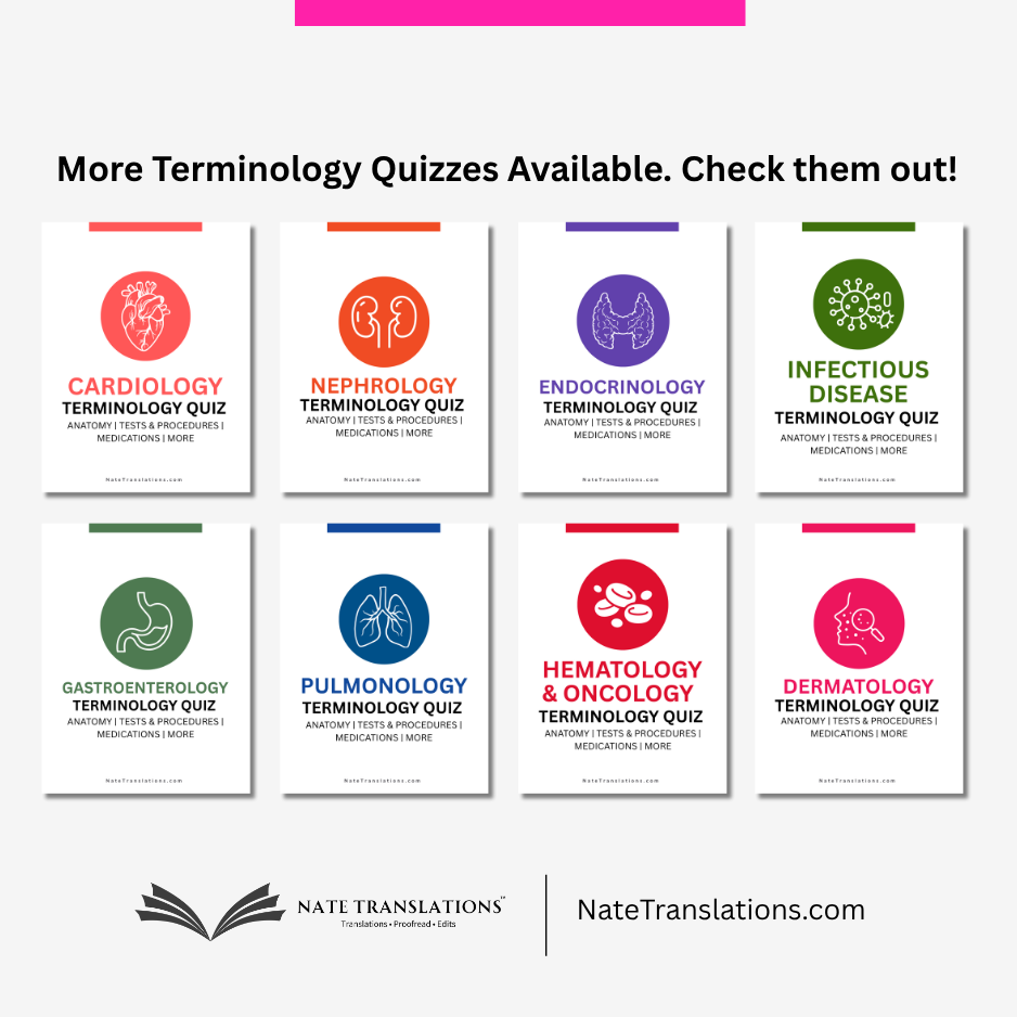 OB-GYN Terminology Quiz (Digital Download)