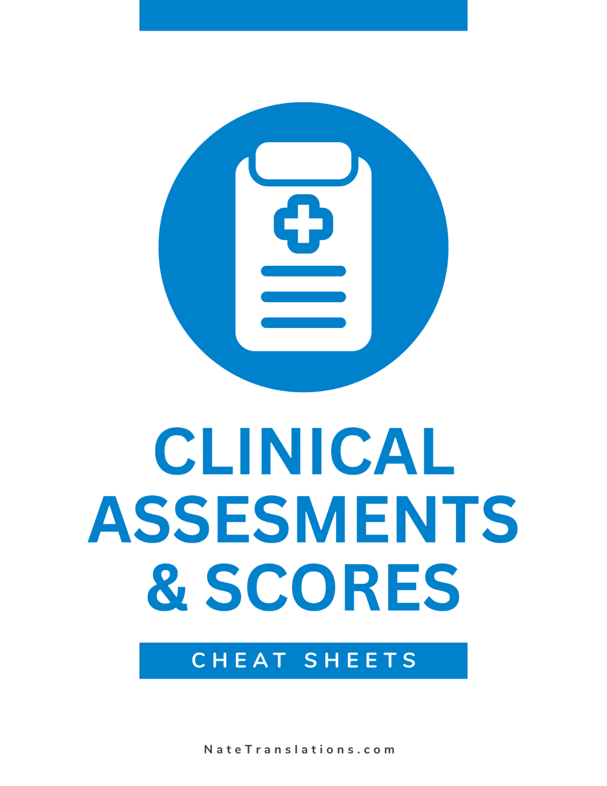 Clinical Assessments & Scores: Terminology Cheat Sheets (Digital Download)