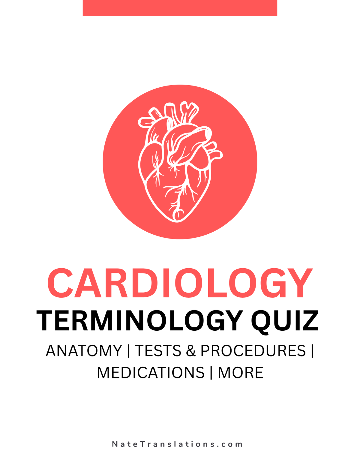 Cardiology Terminology Quiz (Digital Download)