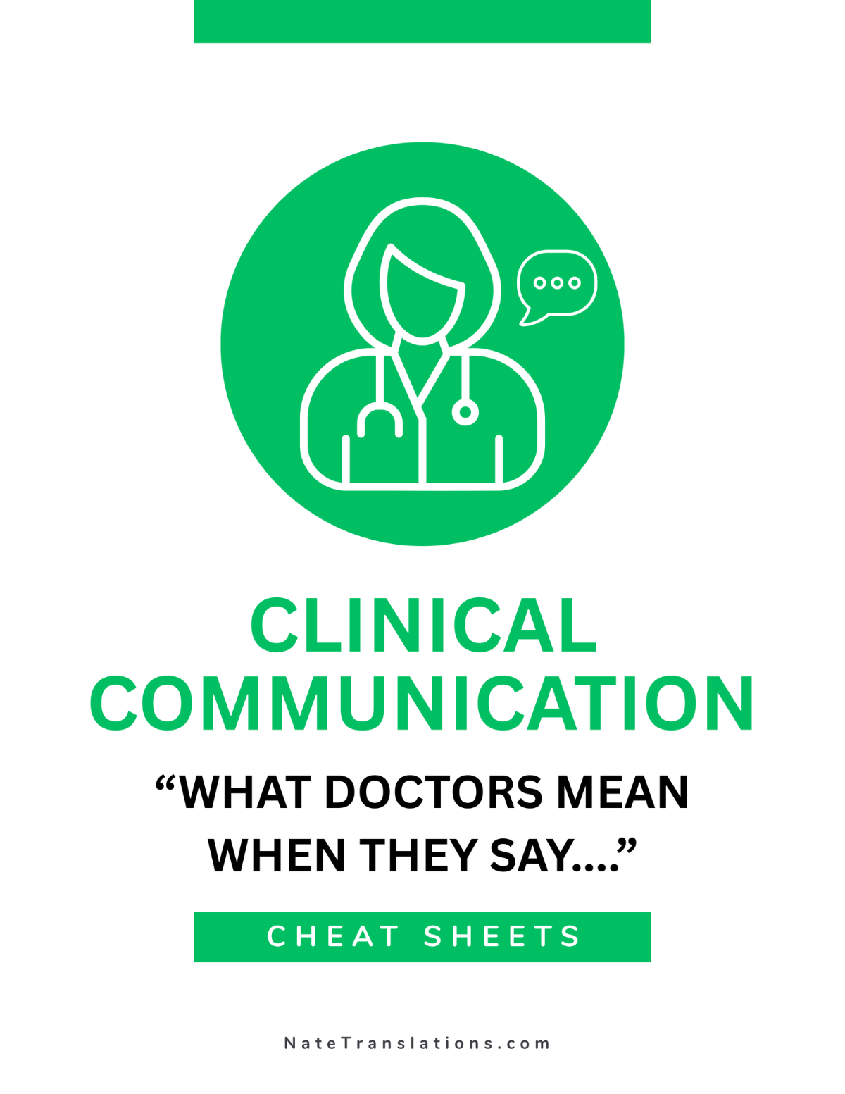 Clinical Communication & Medical Terminology Cheat Sheet (Digital Download)