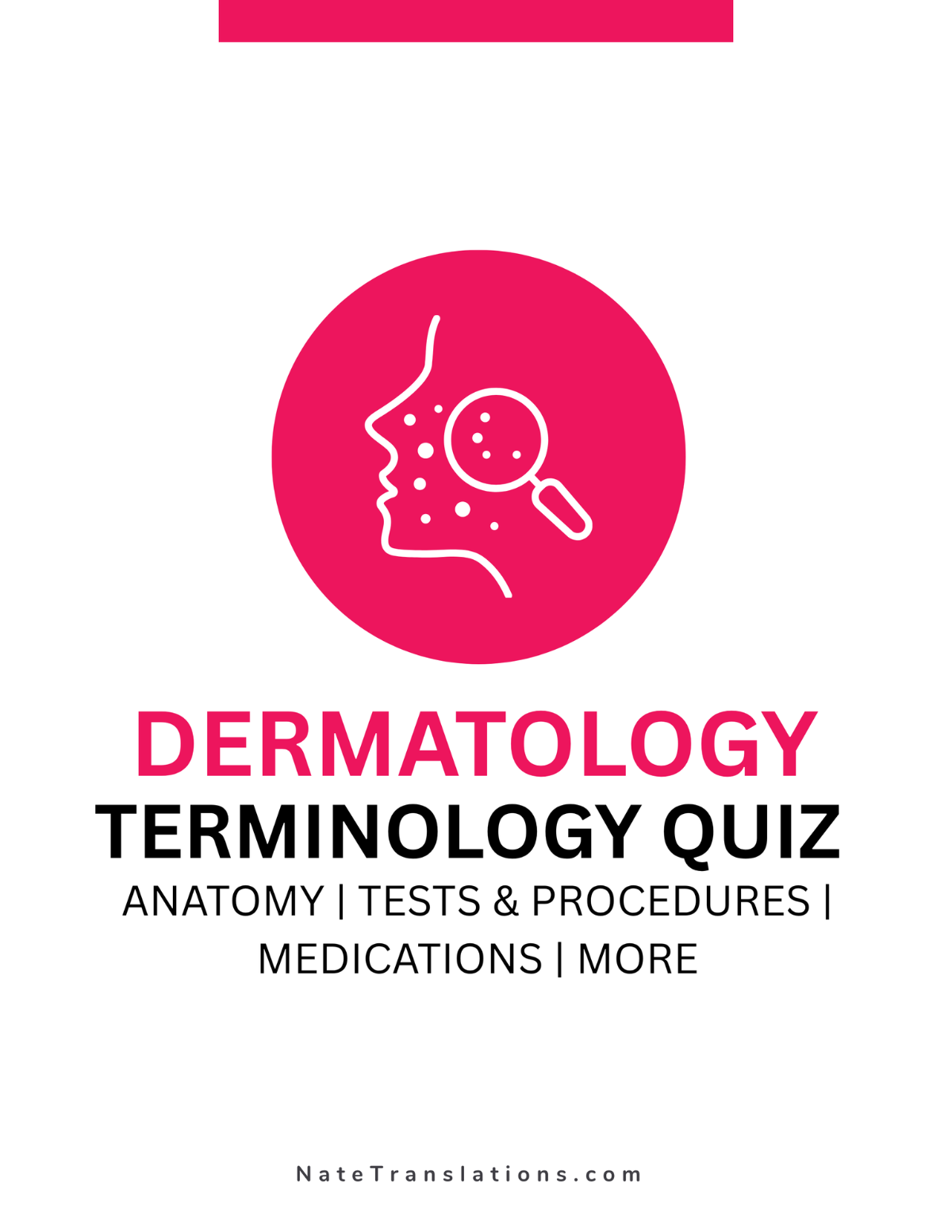 Dermatology Terminology Quiz (Digital Download)
