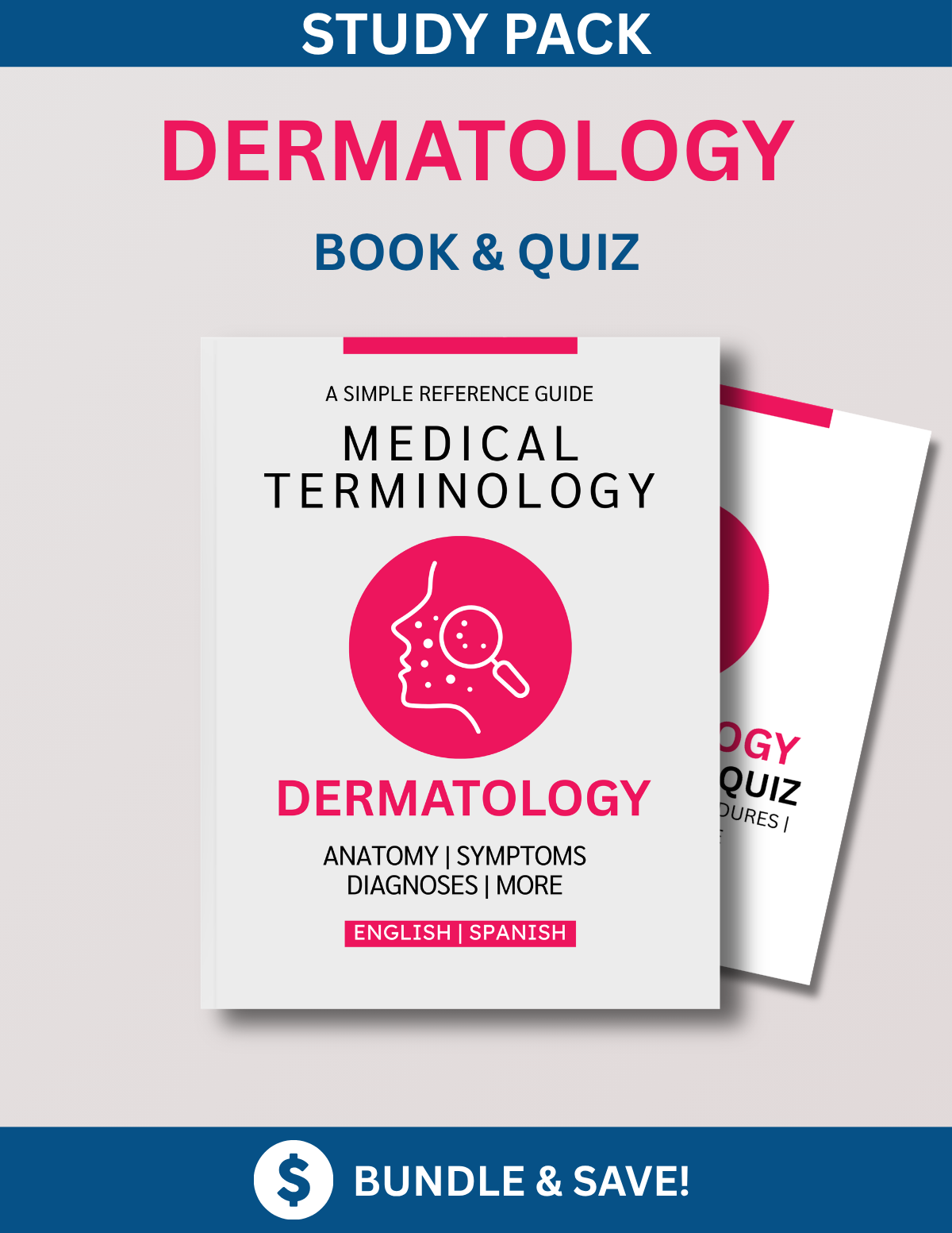 Dermatology Study Bundle: Reference Guide & Terminology Quiz