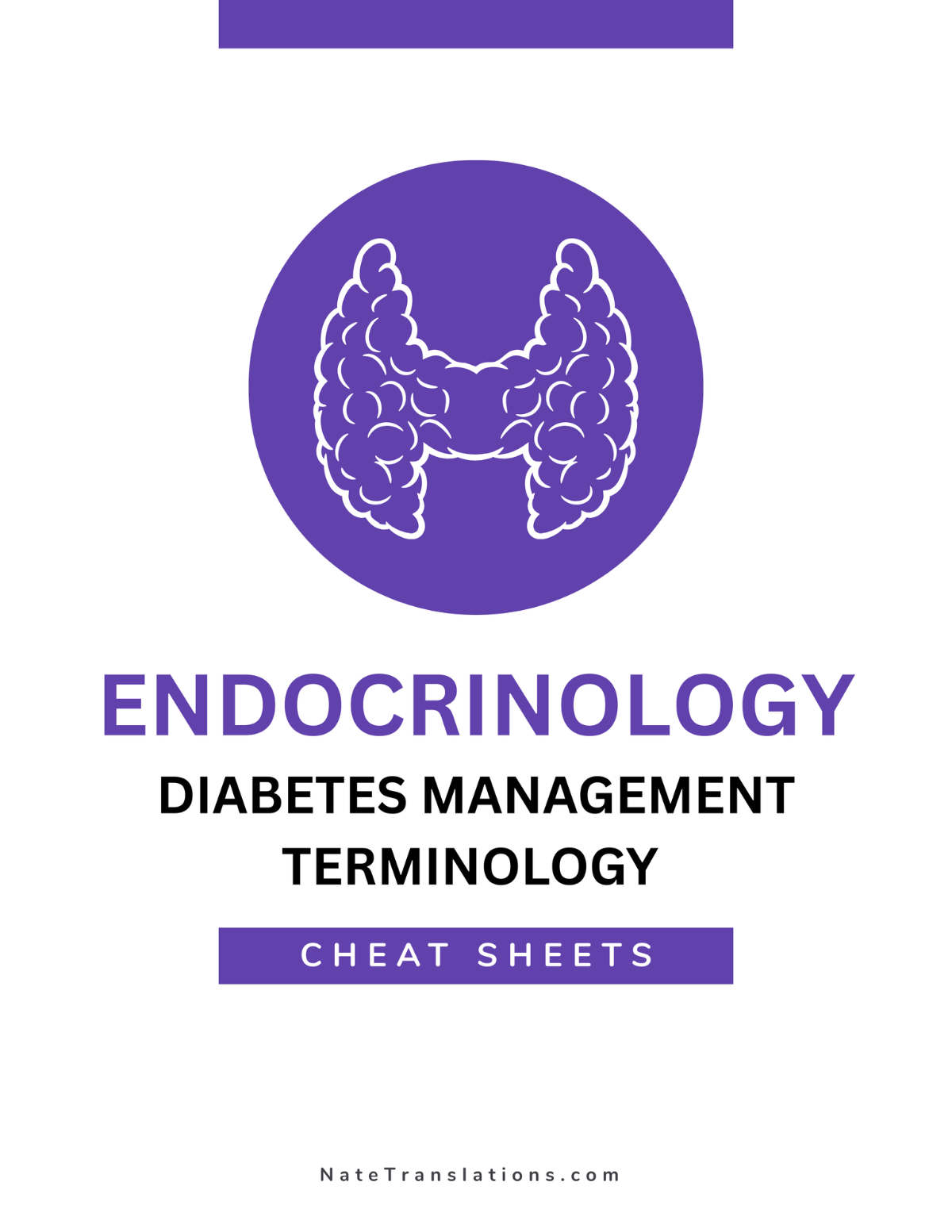 Diabetes Management Terminology Cheat Sheets (Digital Download)