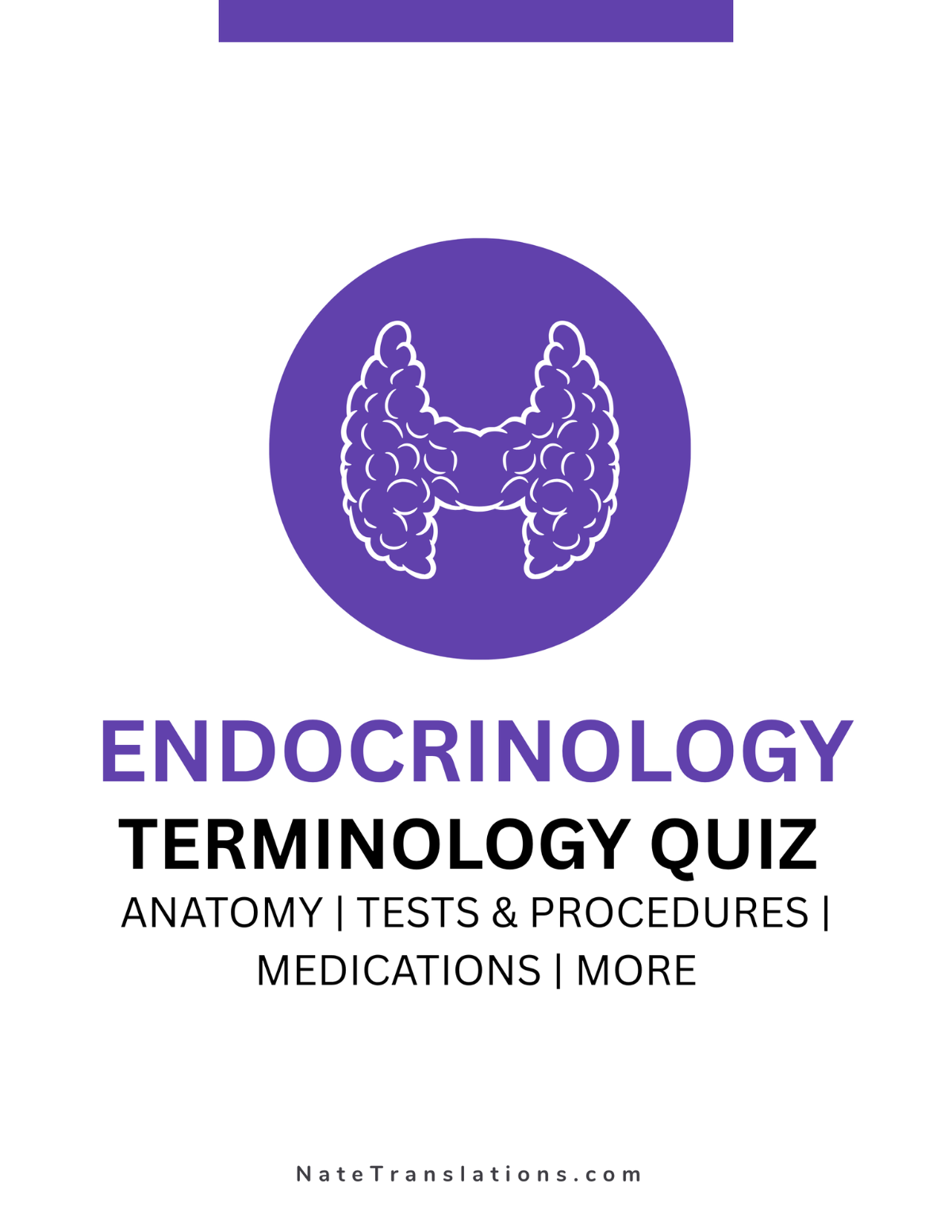 Endocrinology Terminology Quiz (Digital Download)