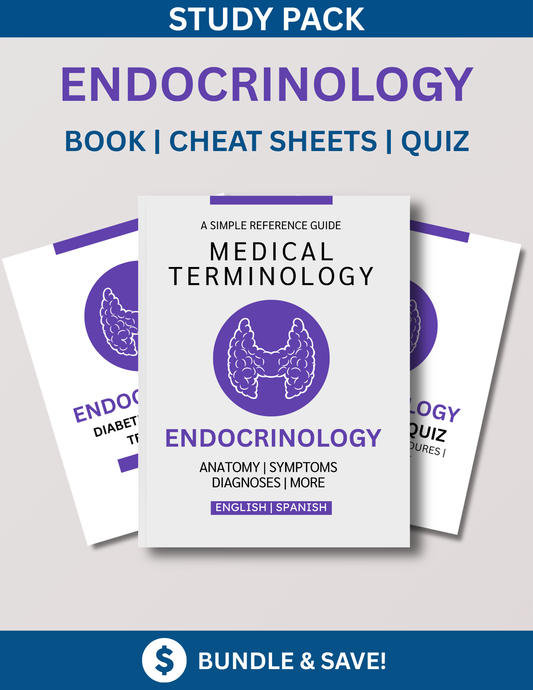 Endocrinology Study Bundle: Reference Guide, Cheat Sheets & Quiz