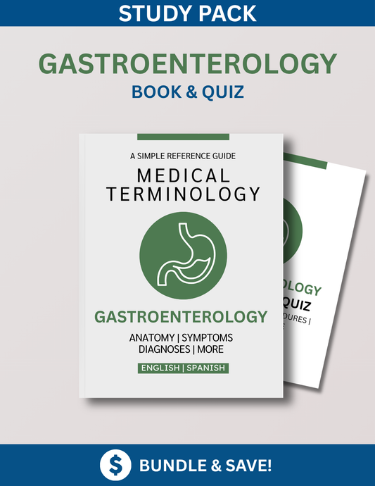 Gastroenterology Study Bundle: Bilingual Reference Guide & Terminology Quiz
