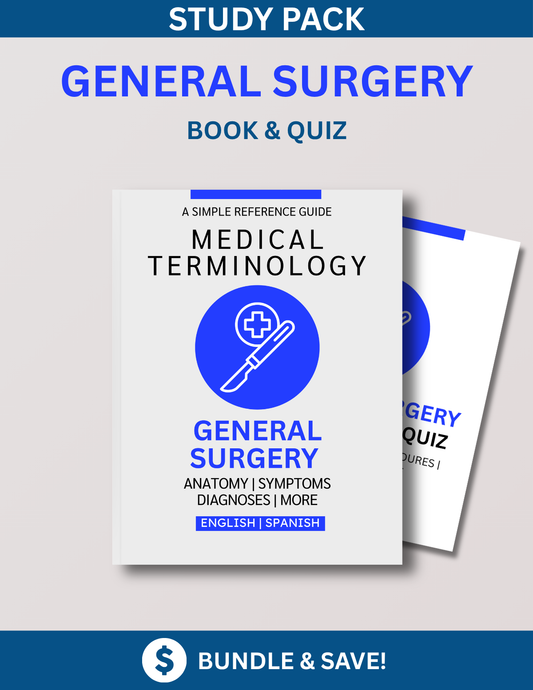 General Surgery Study Bundle: Reference Guide & Terminology Quiz