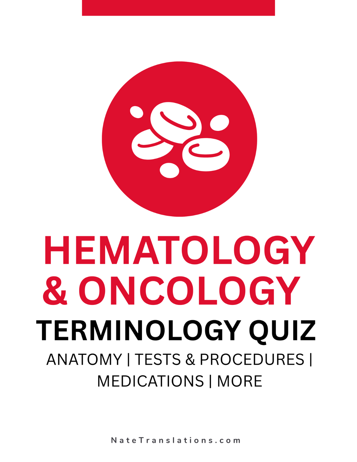 Hematology & Oncology Terminology Quiz (Digital Download)