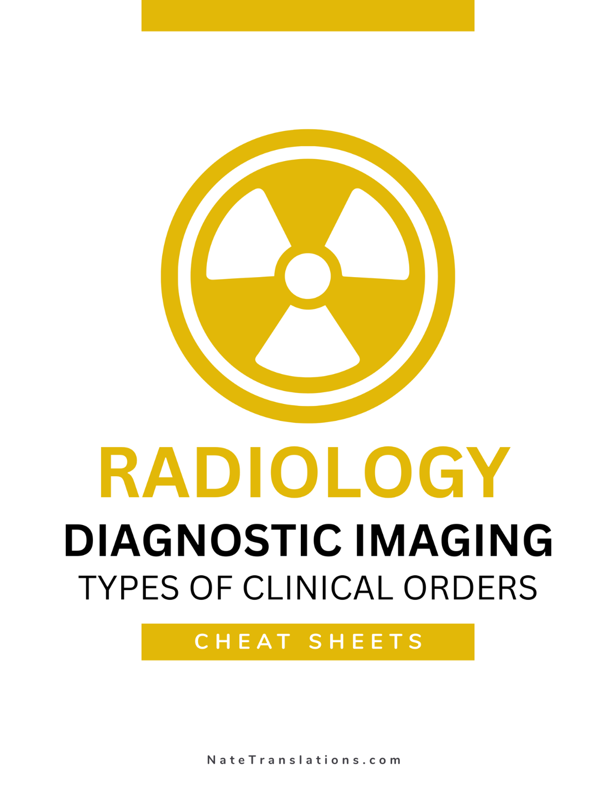 Types of Diagnostic Imaging Orders Cheat Sheets (Digital Download)