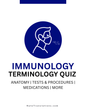 Immunology Terminology Quiz (Digital Download)