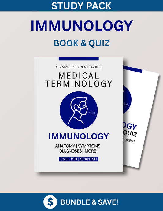 Immunology Study Bundle: Reference Guide & Terminology Quiz