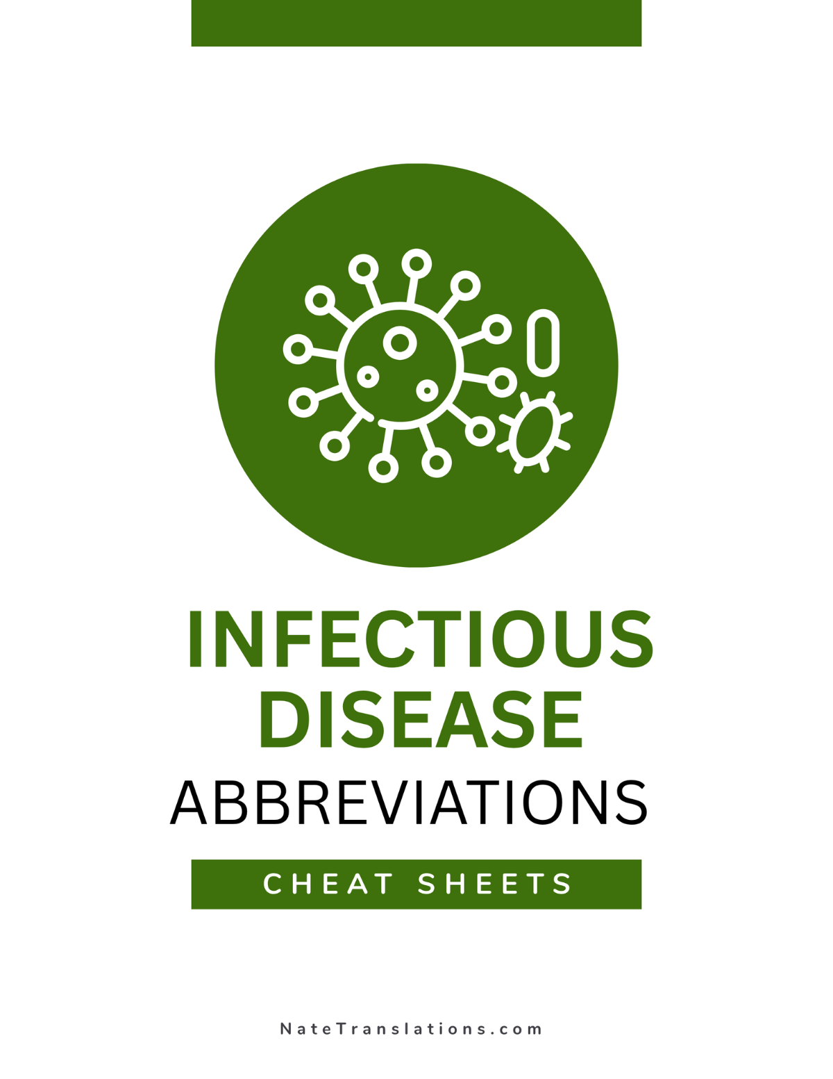 Infectious Disease Abbreviations Medical Reference Cheat Sheets