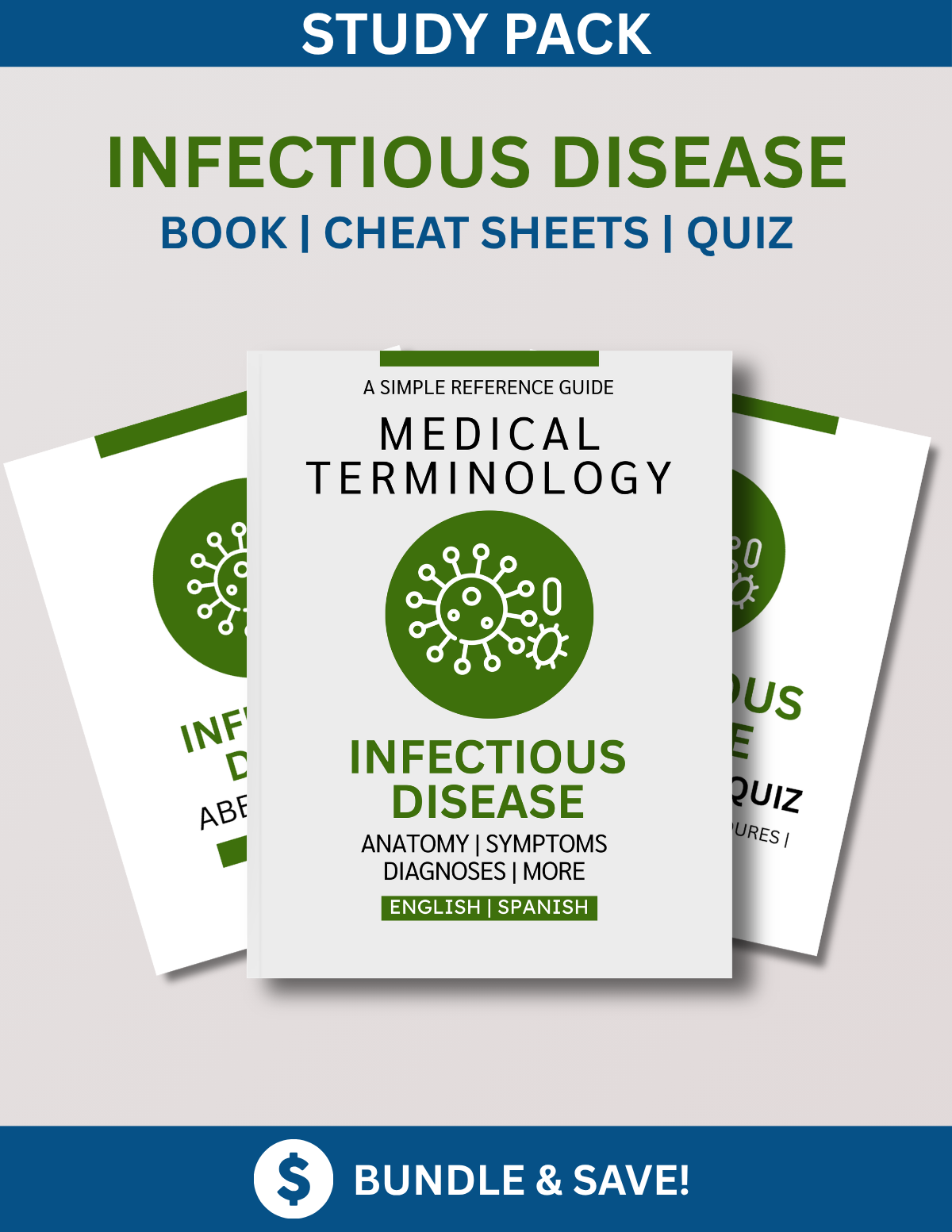 Infectious Disease Study Bundle: Reference Guide, Cheat Sheets & Quiz