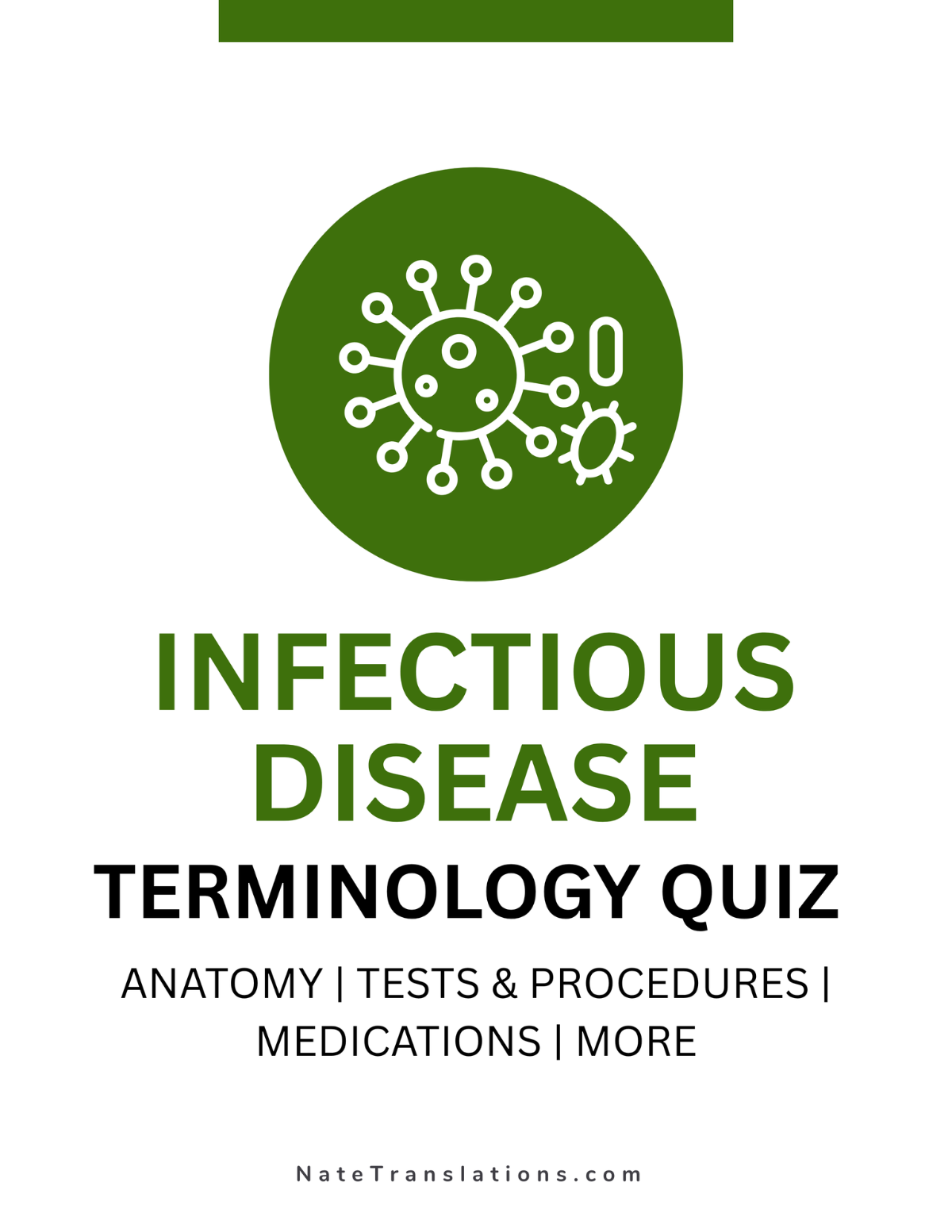 Infectious Disease Terminology Quiz (Digital Download)