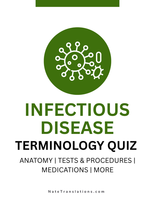 Infectious Disease Terminology Quiz (Digital Download)