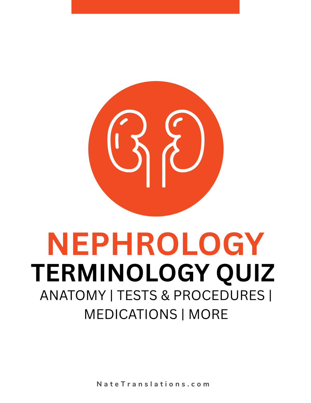 Nephrology Terminology Quiz (Digital Download)