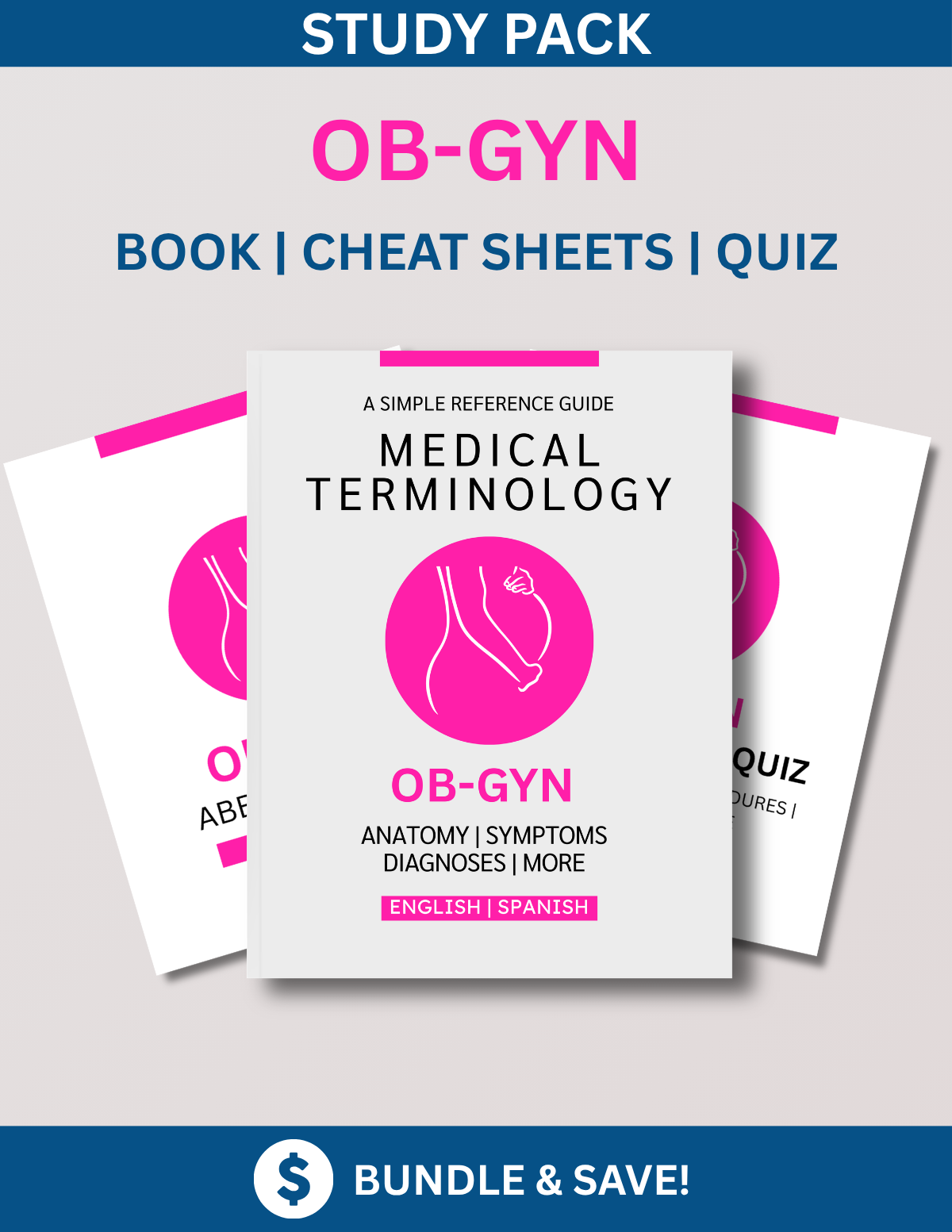 OB-GYN Study Bundle: Reference Guide, Cheat Sheets & Quiz