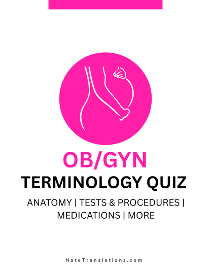 OB-GYN Terminology Quiz (Digital Download)