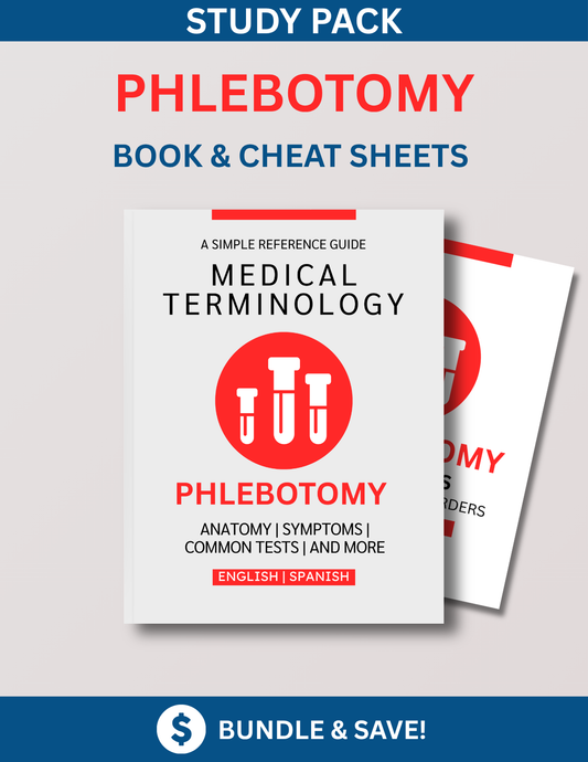 Phlebotomy Study Bundle: Reference Guide & Clinical Lab Orders Cheat Sheets