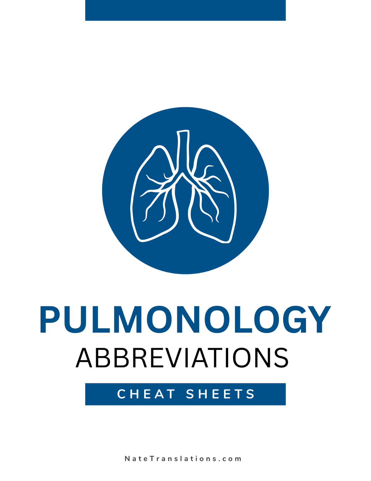 Pulmonology Medical Abbreviations Cheat Sheets (Digital Download)