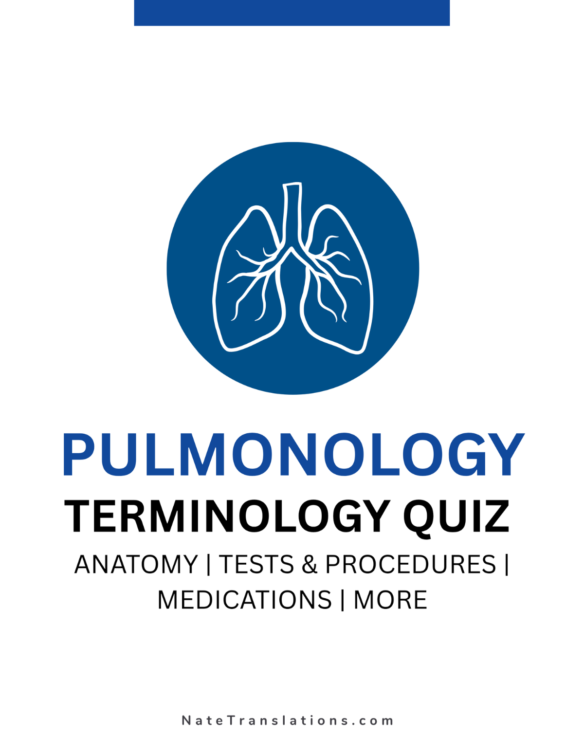 Pulmonology Terminology Quiz (Digital Download)