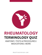 Rheumatology Terminology Quiz (Digital Download)